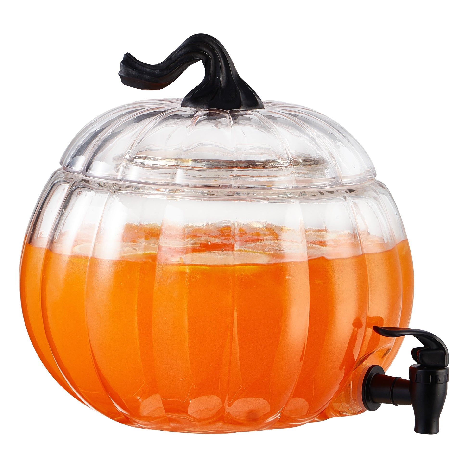 1.5 Gallon Clear Pumpkin Spice Beverage Dispenser