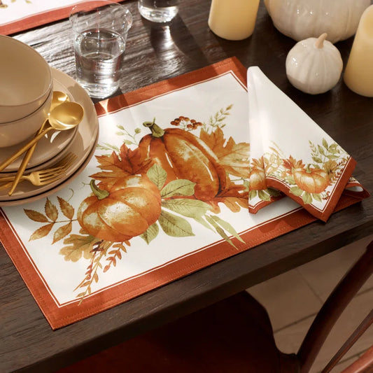 Autumn Pumpkin Grove 4 Piece Placemat Set