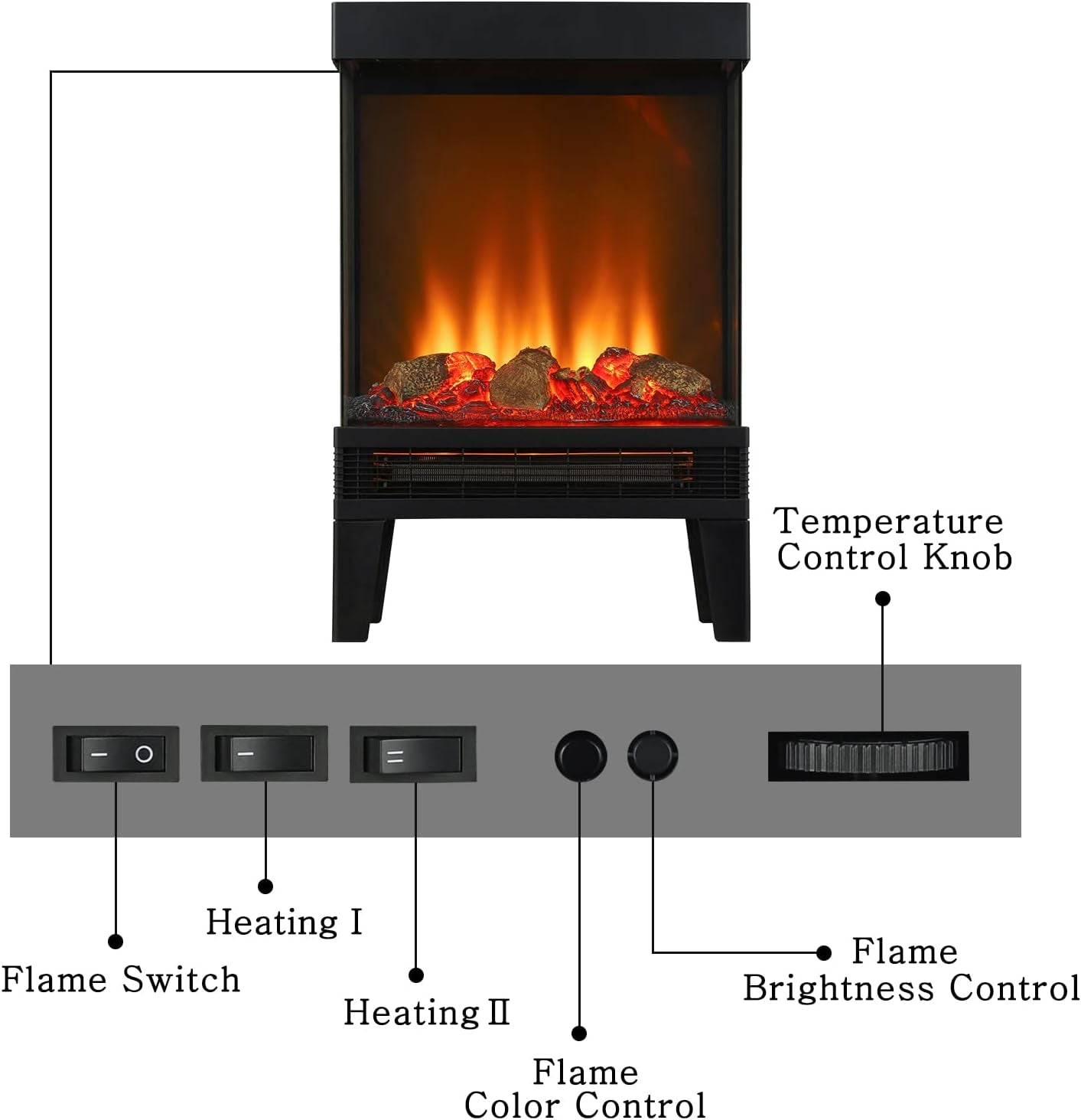 23Inch Fireside Serenity Electric Fireplace