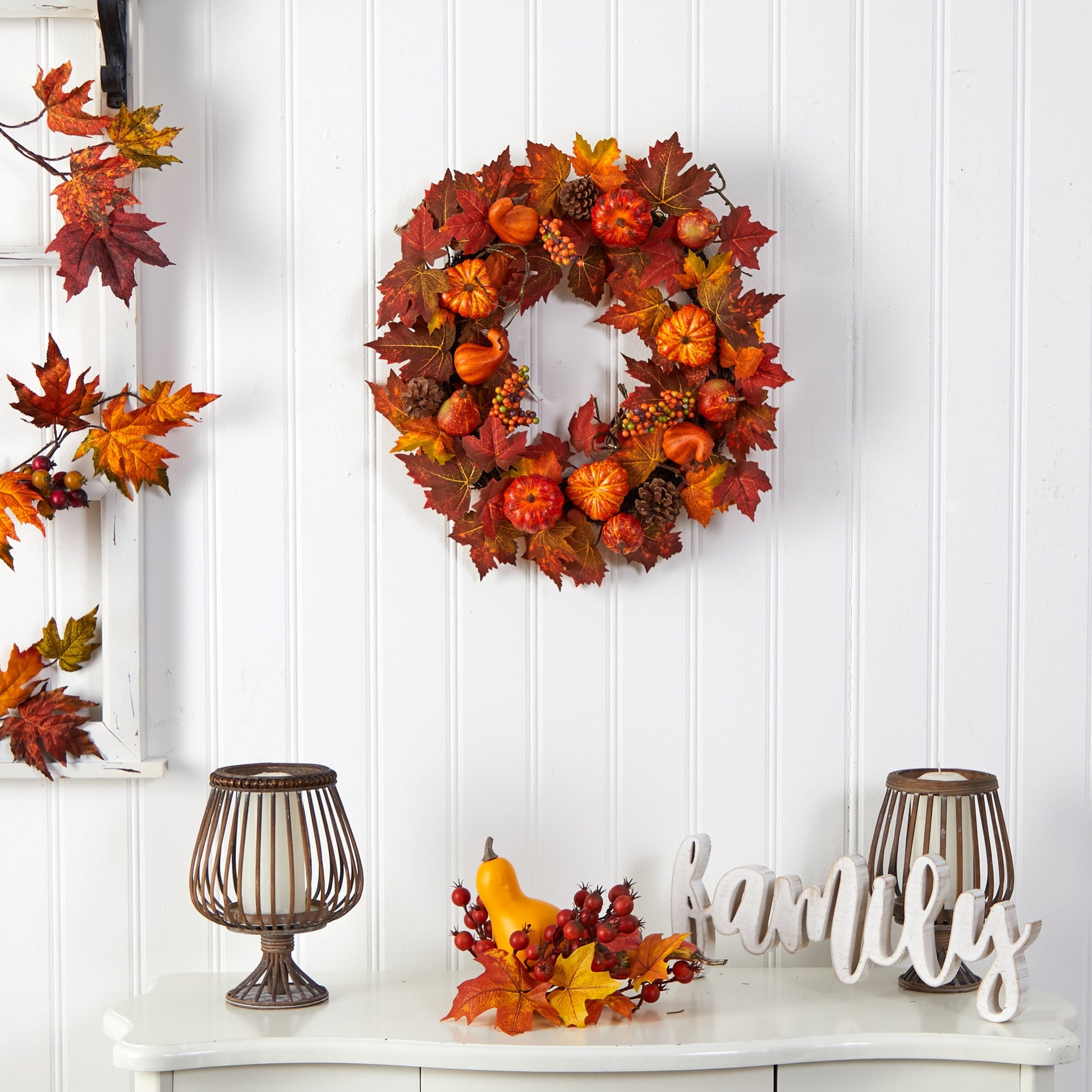 Autumn Harvest Pumpkin Wreath