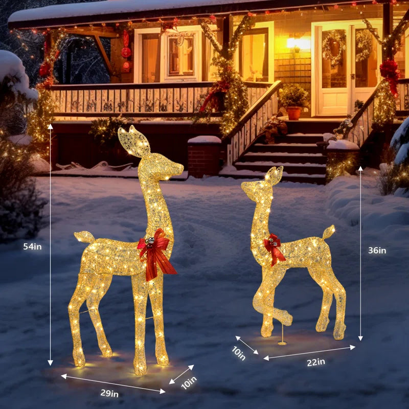 Holiday Gleam Reindeer Family