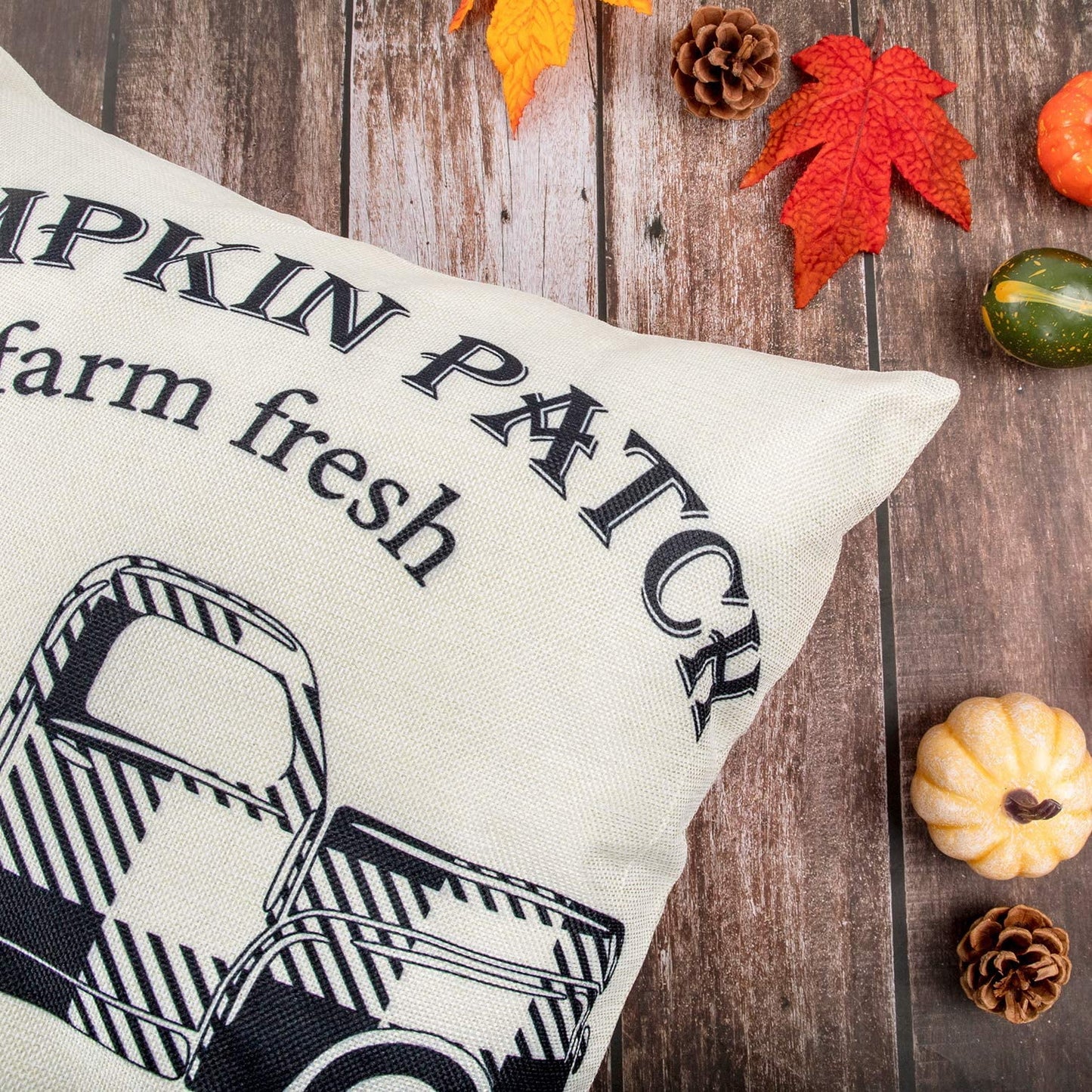 Autumn Bliss Pillow Covers – Set of 4 Rustic Fall Decor for Your Home