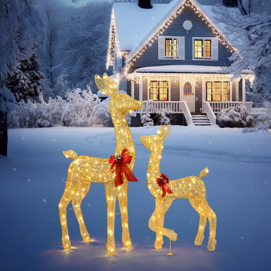 Holiday Gleam Reindeer Family